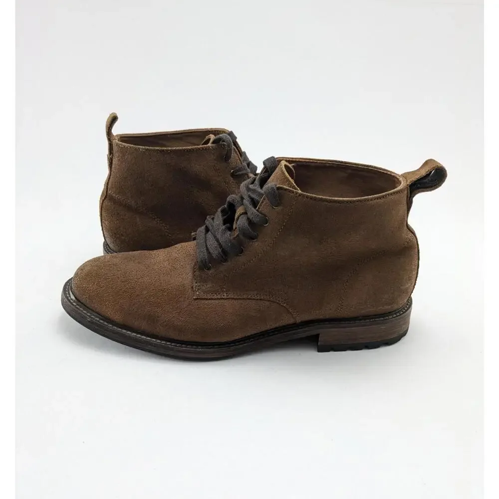 Mens Banana Republic Suede Lace Up‎ Brown Leather Desert Dress Boots Size 10.5